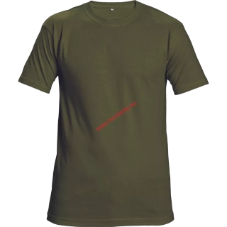 Tričko s krátkým rukávem TEESTA, 15 lahvově zelená 0304-0046-15 až 6XL CERVA