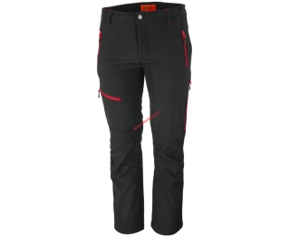 Kalhoty softshellové FORCE Trousers black/red 0955130063 44-60